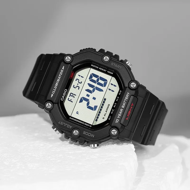 Smartwatch Casio Watches For Men - นาฬิกาดิจิตอล Casio AE-1600H Series, ตัวเรือนทรงแปดเหลี่ยมขนาด 50