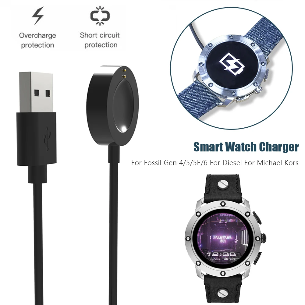 Fossil Watches Smartwatch Gen 4 - แท่นชาร์จแม่เหล็ก USB สำหรับ Gen6ฟอสซิล/Gen5/Gen4/กิจการ/นักสำรวจ/สายชาร์จอุปกรณ์เสริมสำหรับสมาร์ทวอท์ชดีเซล