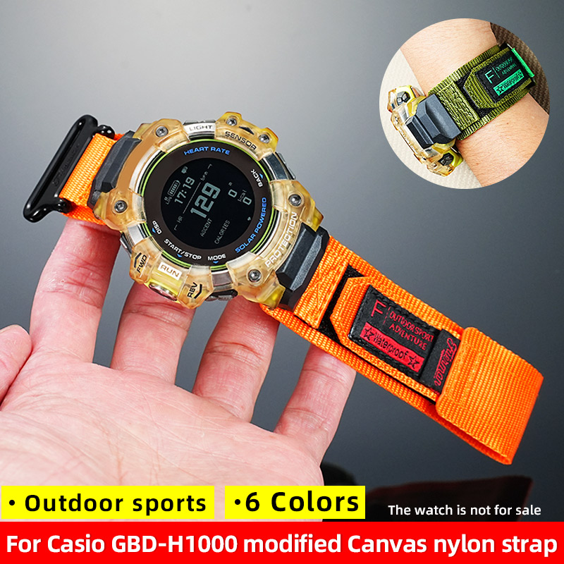 Smartwatch Casio Watches For Men - สายนาฬิกาผ้าแคนวาส GBD H1000 สำหรับนาฬิกา Casio Smart