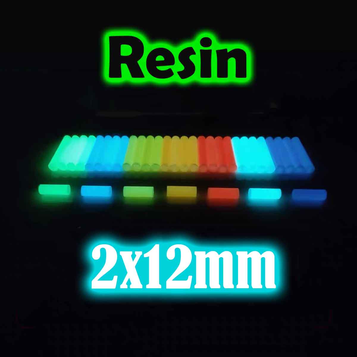 Tritium Gas Tube - แท่งเรซิ่นเรืองแสงความสว่างสูง 2*12 มม. อุปกรณ์เสริมไจโรสโคปปลายนิ้ว มีด ร่ม