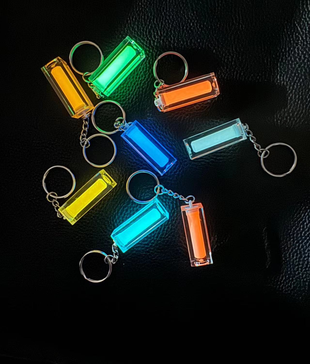 Tritium Gas Tube - จี้ไนท์เรืองแสงจี้ห้อยกระเป๋ากุญแจอุปกรณ์เสริมท่อแก๊สที่ไม่ใช่ทริเทียม