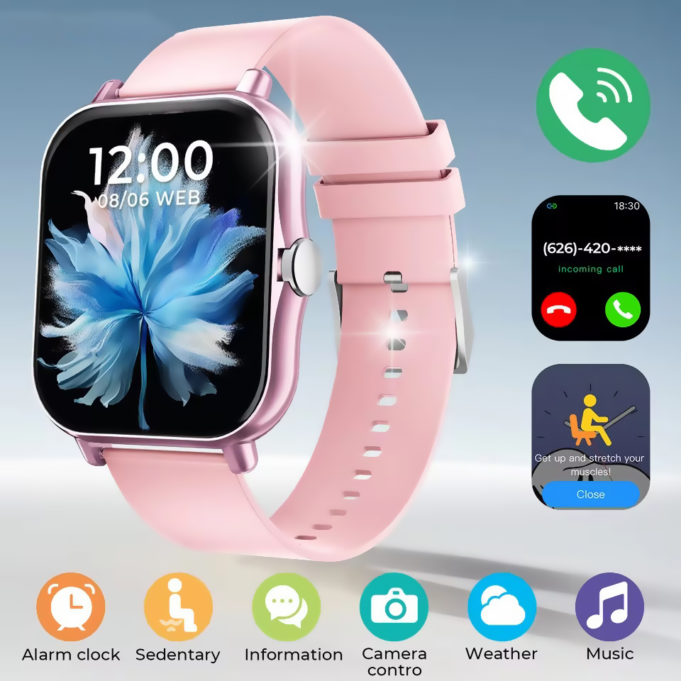 Smartwatch Watches Wallpaper - 2026 กีฬากลางแจ้งสมาร์ทวอทช์ผู้หญิงผู้ชายอัตราการเต้นของหัวใจความดันโลหิต/ออกซิเจนนาฬิกาวอลล์เปเปอร์บลูทูธไร้สายสมาร์ทวอทช์