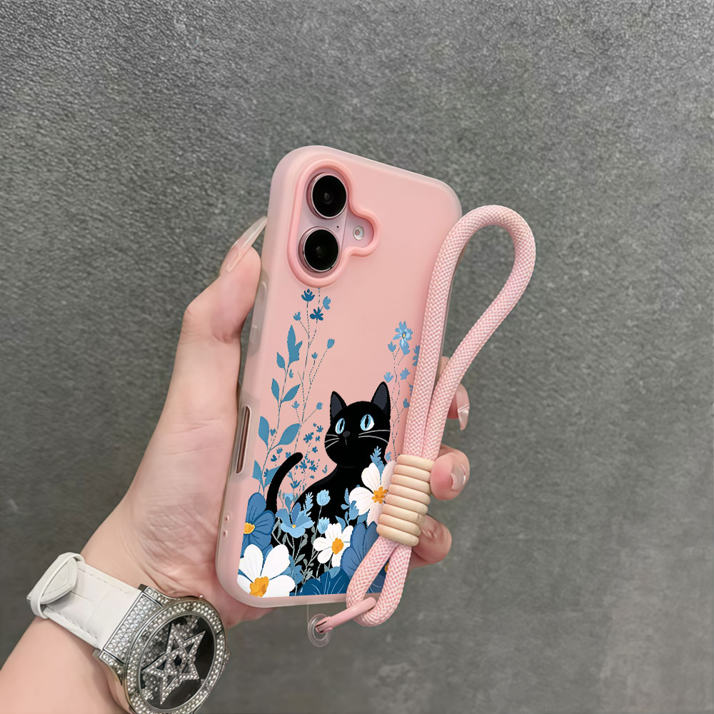 Samsung Galaxy Strap - เคสโทรศัพท์ลายดอกไม้สไตล์เกาหลีน่ารักสำหรับ Samsung Galaxy S26 S25 S23