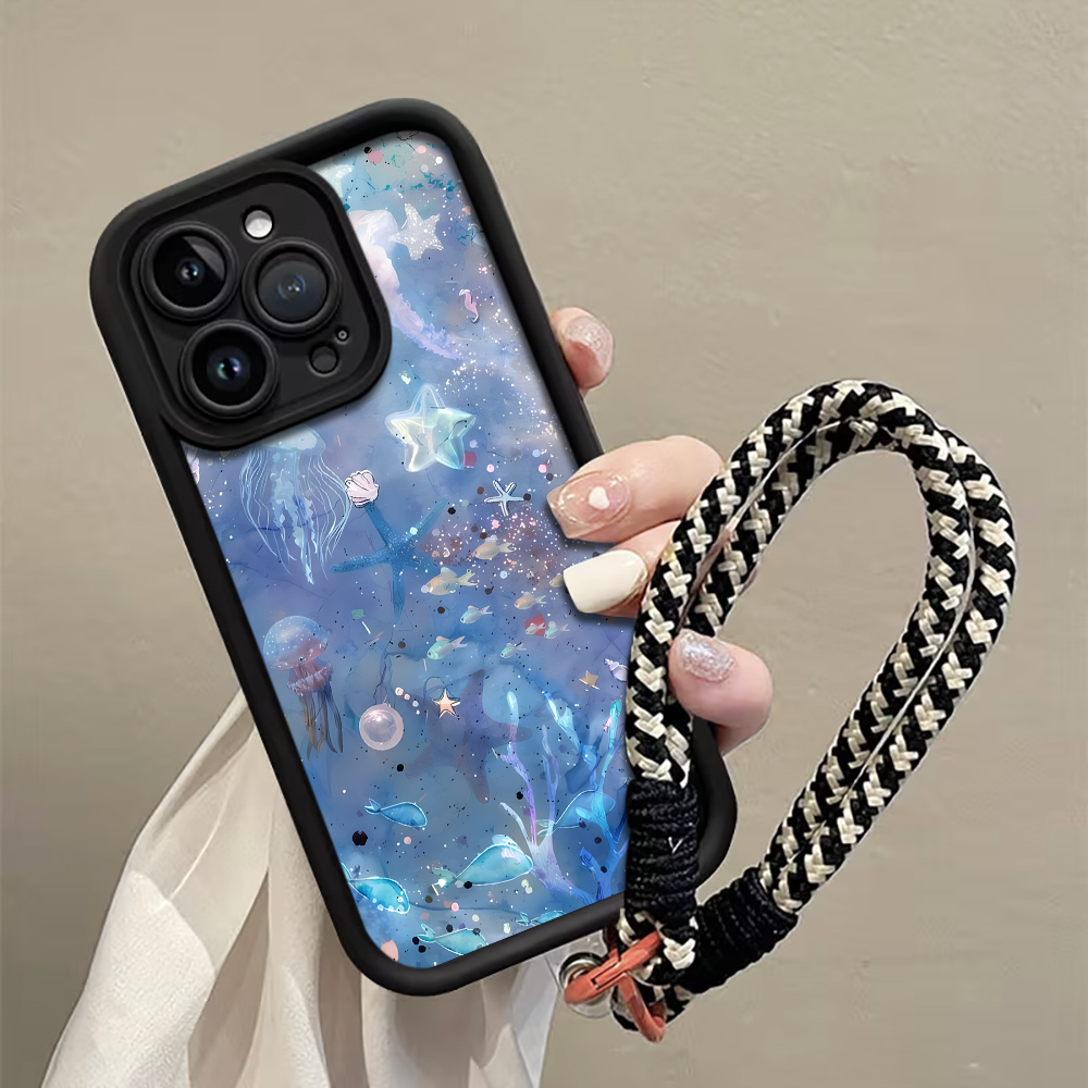 Samsung Galaxy Strap - เคสโทรศัพท์สายคล้องแมงกะพรุนสีน้ำเงินม่วง สำหรับ Samsung Galaxy Note 20