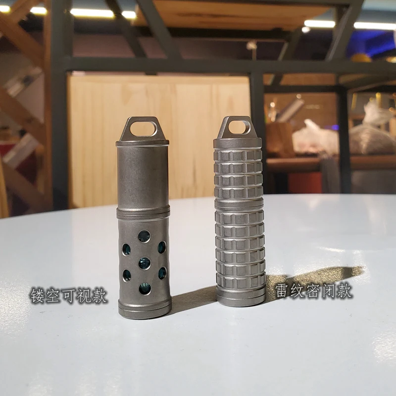 Tritium Gas Tube - EDC Titanium Alloy PEI Paracord ลูกปัดกล่องเก็บน้ําหอม