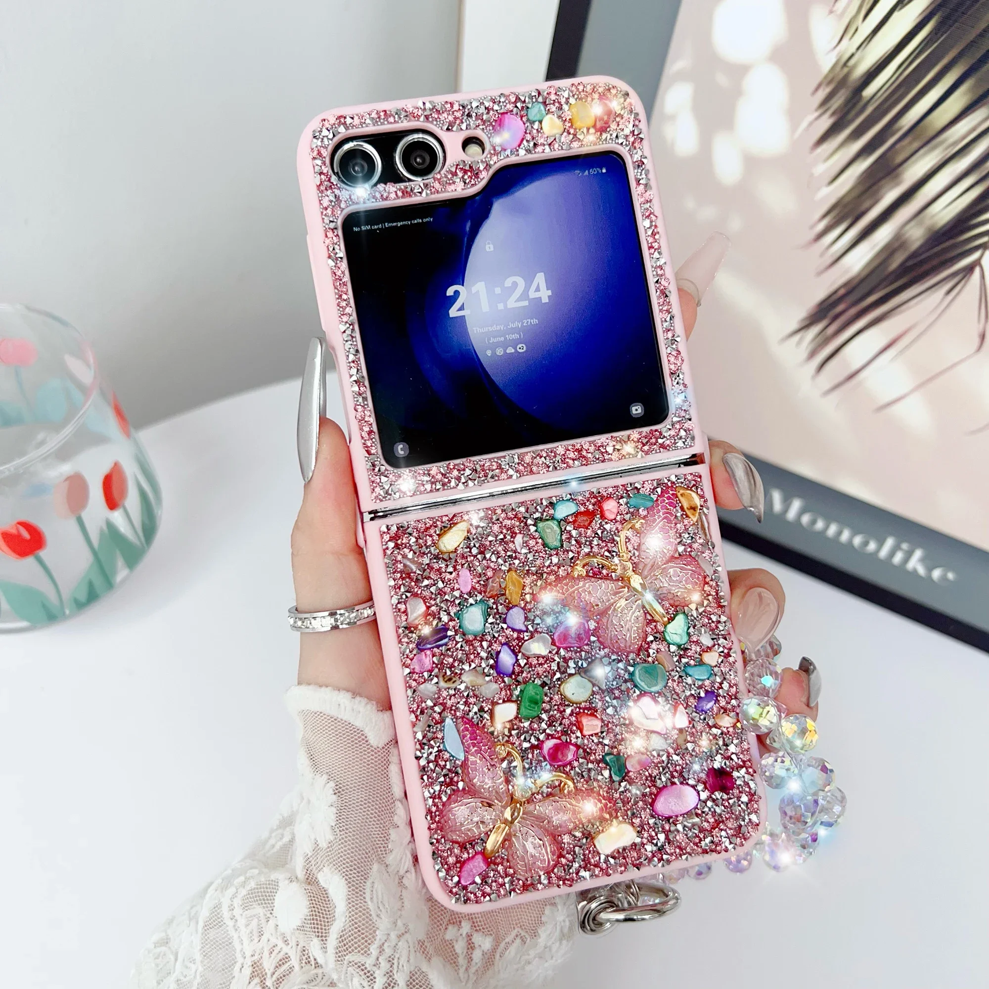 Samsung Galaxy Strap - Luxury GlitterสําหรับSamsung Galaxy Z Flip 7