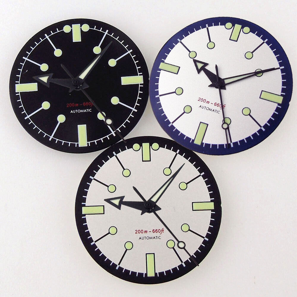 Luminous Dial Face - 31 มม.Beige/สีดําปราศจากเชื้อ Dial Face Fit NH35A