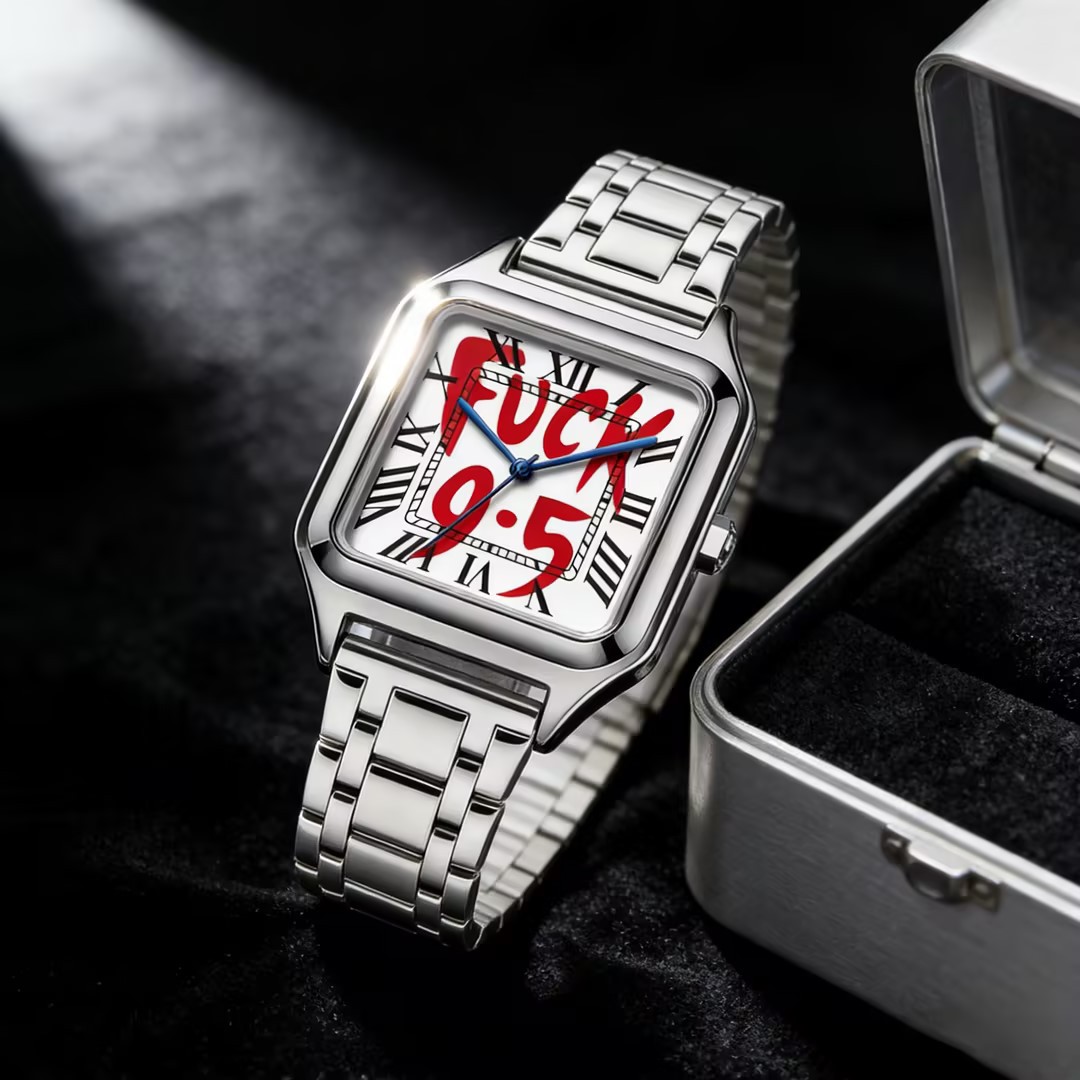 Cartier Watch Santos - นาฬิกาควอตซ์กันน้ำทรงสี่เหลี่ยม ดีไซน์เรียบหรู สไตล์อิน ทันสมัย ระดับไฮเอนด์ สำหรับทุกเพศ