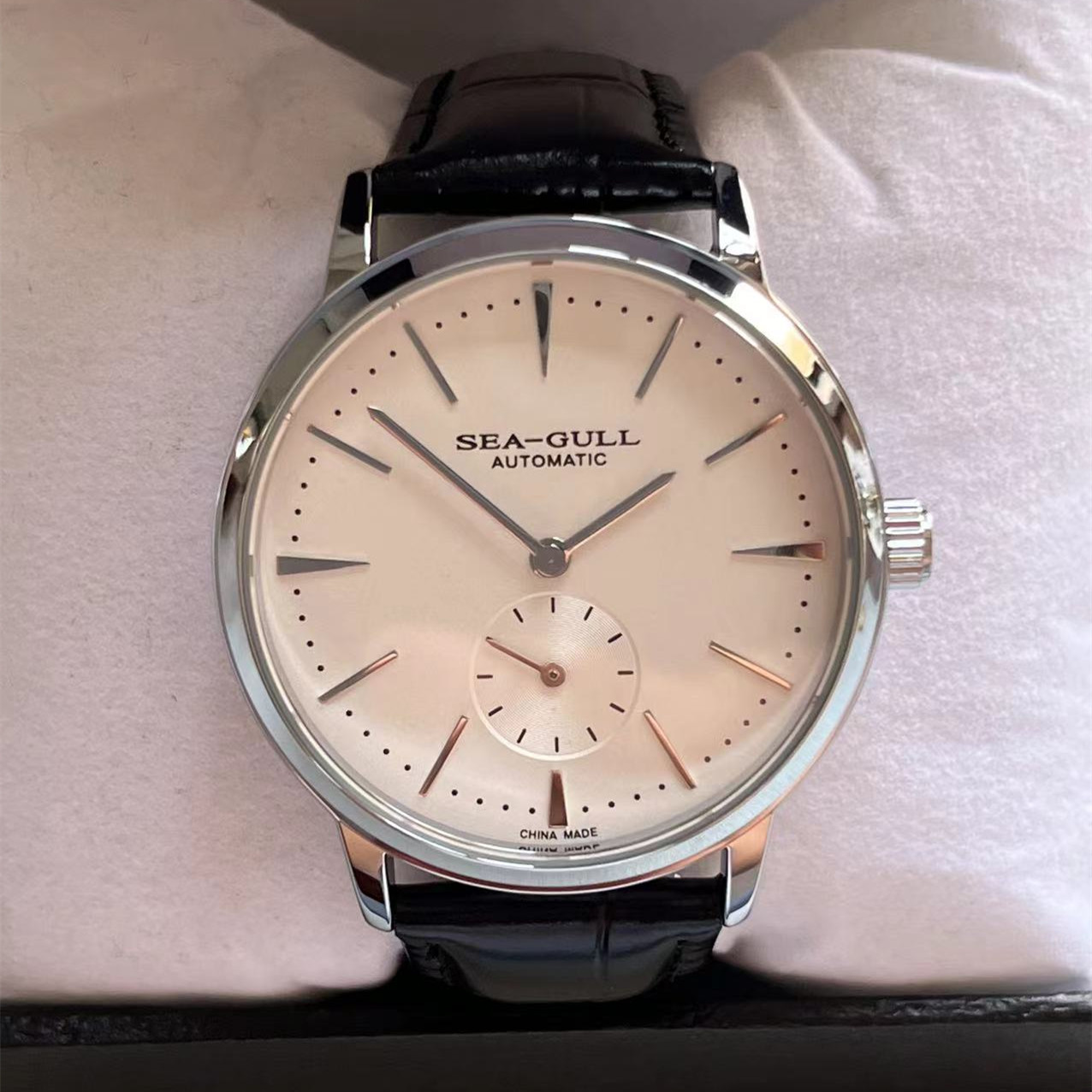 Seiko Watch Presage - นาฬิกาข้อมือผู้ชายขนาด 40 มม. ระบบจักรกล สำหรับกลไก Seagull