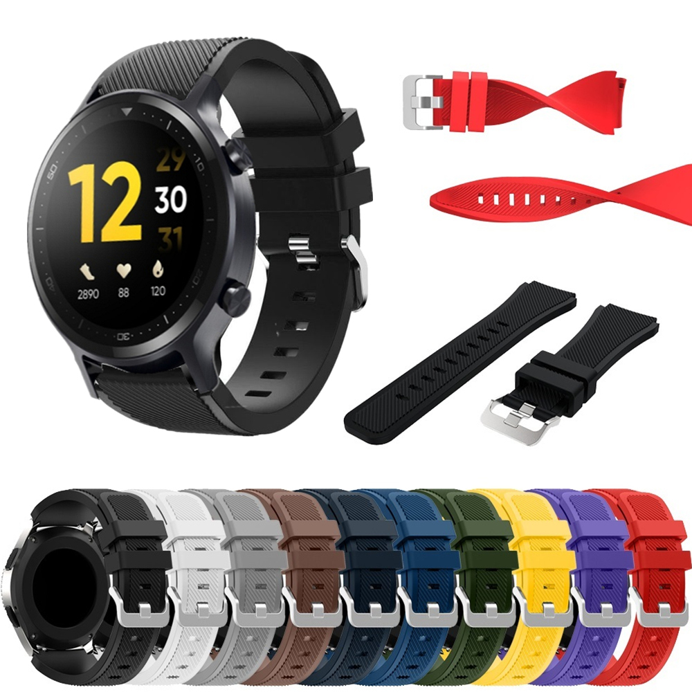 Fossil Watches Smartwatch Gen 4 - 22มม.สายคล้องคอซิลิโคนสำหรับ Realme นาฬิกา S Pro กีฬาสร้อยข้อมือสำหรับ