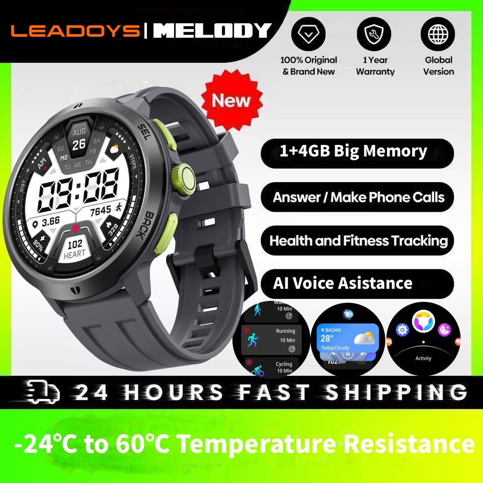 Smartwatch Running Watches For Men - นาฬิกาอัจฉริยะ LEADOYS C33 พร้อมหน่วยความจำขนาดใหญ่ ฟังก์ชันบันทึกเสียง MP3