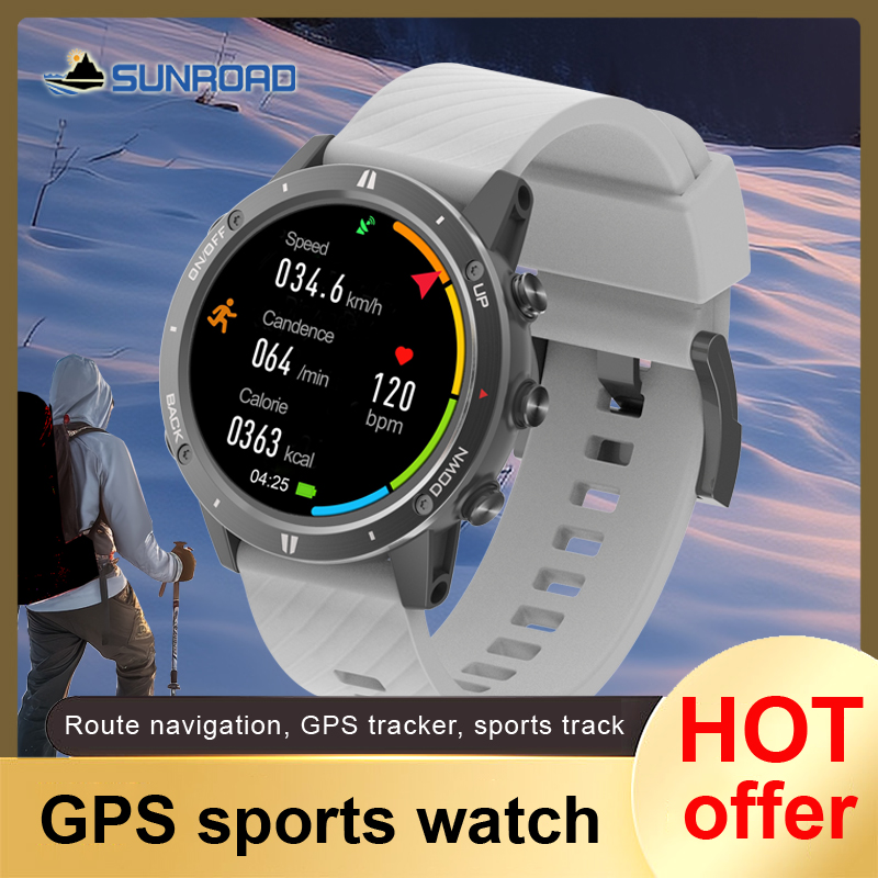 Smartwatch Running Watches For Men - SUNROAD นาฬิกาสปอร์ตสำหรับผู้ชาย, ใหม่2024นาฬิกาอัจฉริยะเล่นกีฬาฟิตเนสว่ายน้ำกันน้ำปีนเขาวิ่งนาฬิกาข้อมือดิจิตอล G5