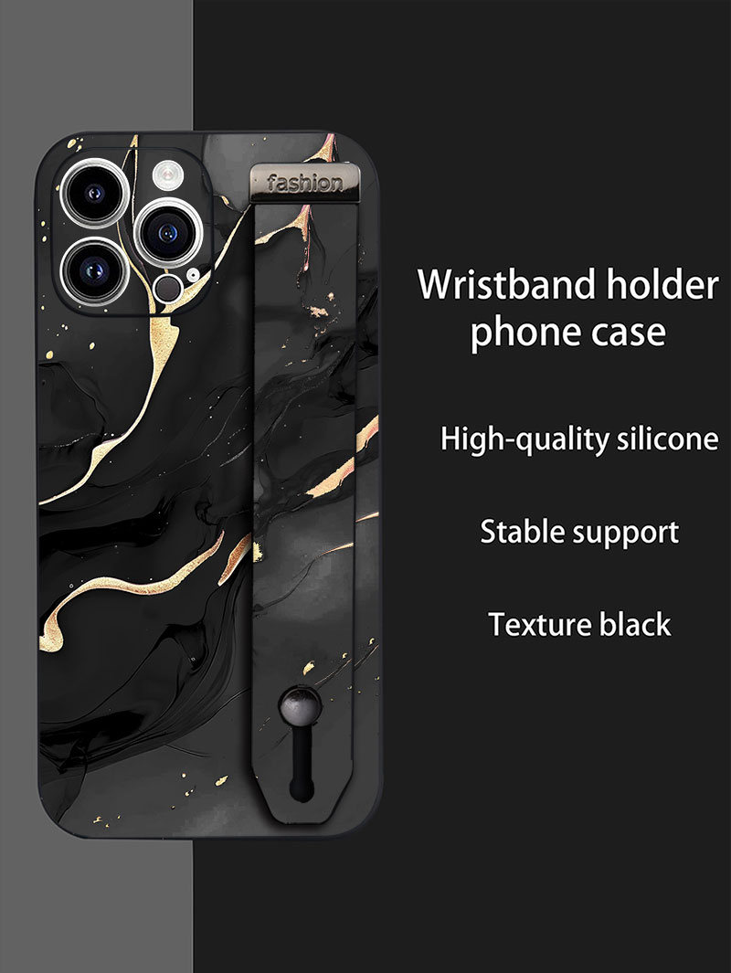 Samsung Galaxy Strap - เคสโทรศัพท์ลายหินอ่อนซิลิโคนเหลวสุดหรู สำหรับ Samsung Galaxy S25 S24