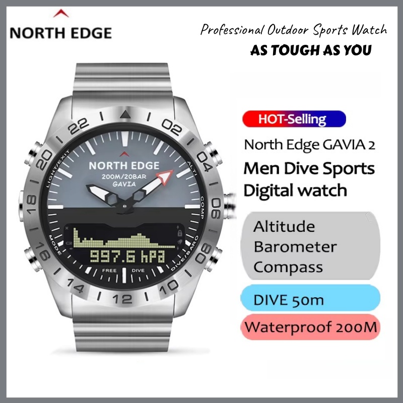 NORTH EDGE นาฬิกาสมาร์ทวอทช์สำ - Smartwatch Army Watches For Men บทวิจารณ์และราคา