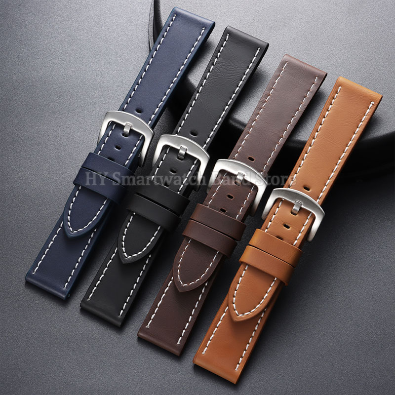 สายนาฬิกาหนังวินเทจ 18 มม. 20  - Smartwatch Army Watches For Men บทวิจารณ์และราคา