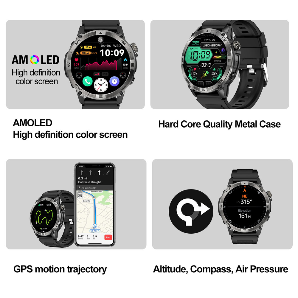 NORTH EDGE GPS กีฬาสมาร์ทนาฬิก - Altimeter Compass Watch บทวิจารณ์และราคา