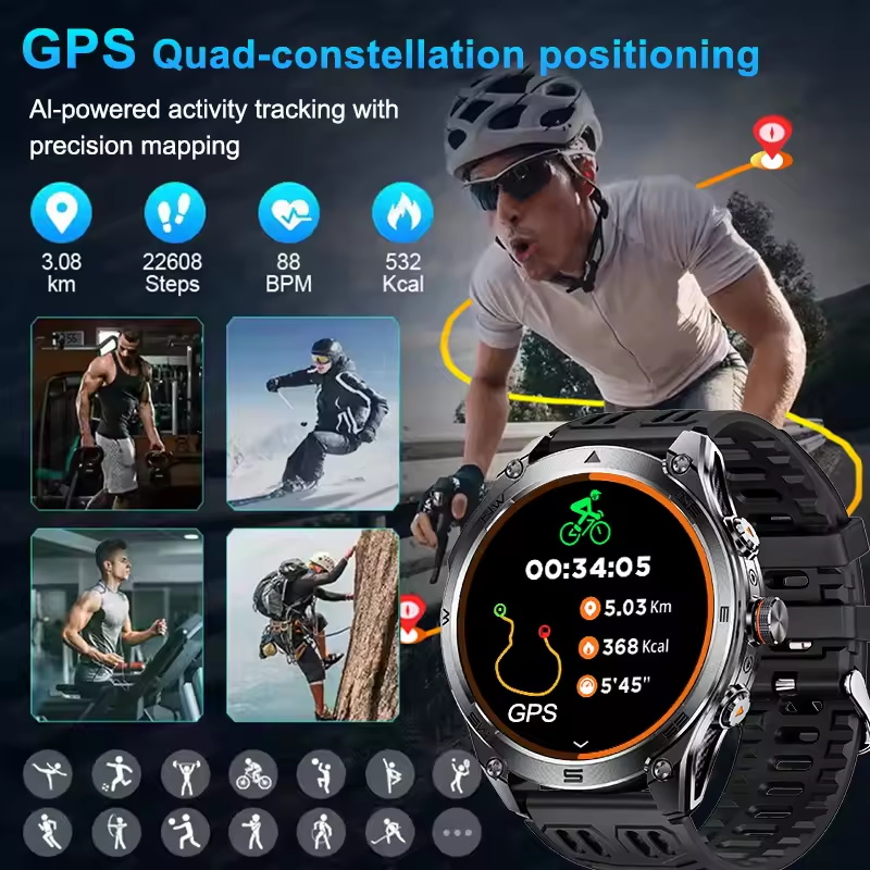 สมาร์ทวอทช์กีฬาระดับไฮเอนด์ กั - Smartwatch Running Watches For Men บทวิจารณ์และราคา