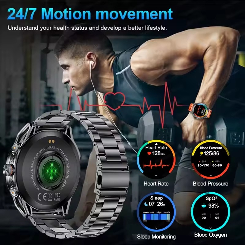 สมาร์ทวอทช์กีฬาระดับไฮเอนด์ กั - Smartwatch Running Watches For Men บทวิจารณ์และราคา
