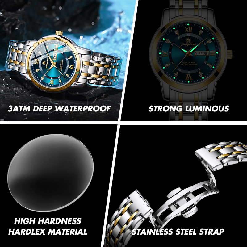PAAZOMU นาฬิกาผู้ชายผู้หญิงเพช - Smartwatch Watches Price บทวิจารณ์และราคา