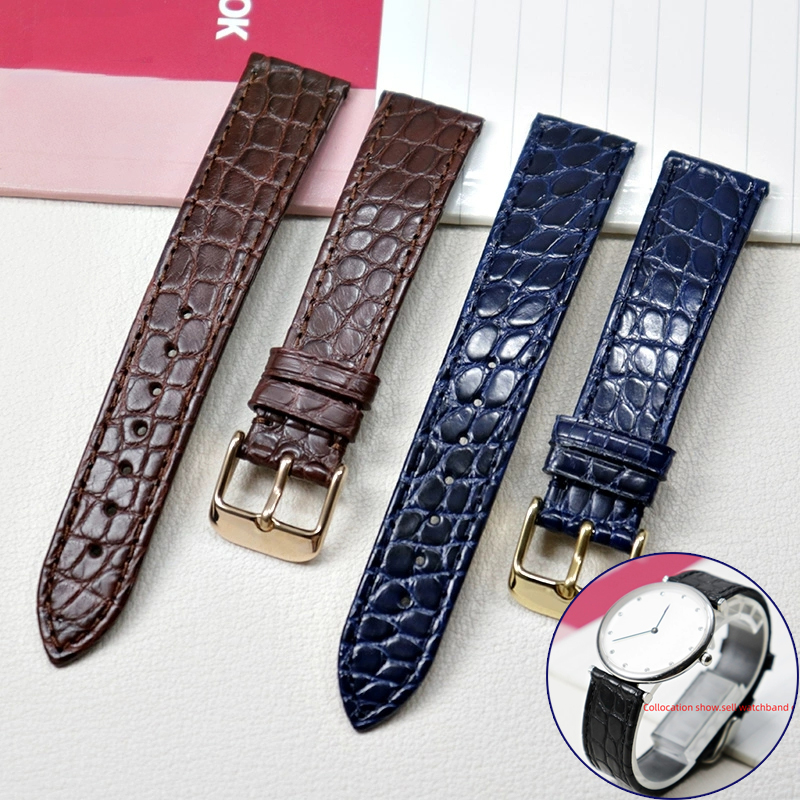 จระเข้บางสายหนังแท้สําหรับ Lon - Cartier Watch Santos บทวิจารณ์และราคา