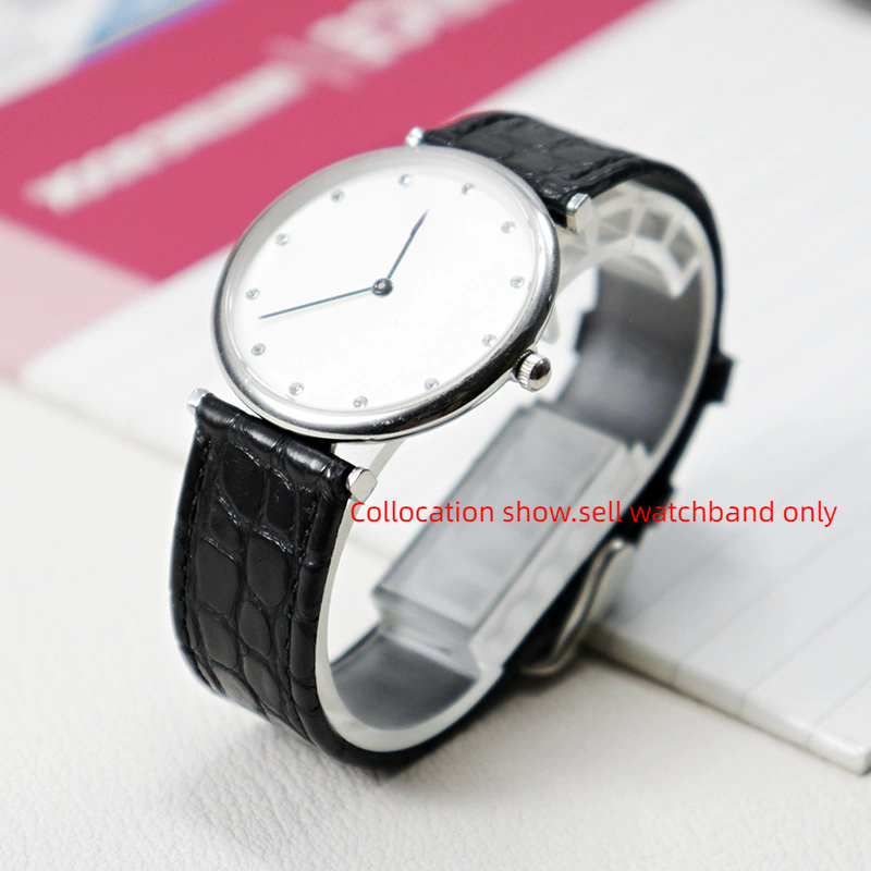 จระเข้บางสายหนังแท้สําหรับ Lon - Cartier Watch Santos บทวิจารณ์และราคา