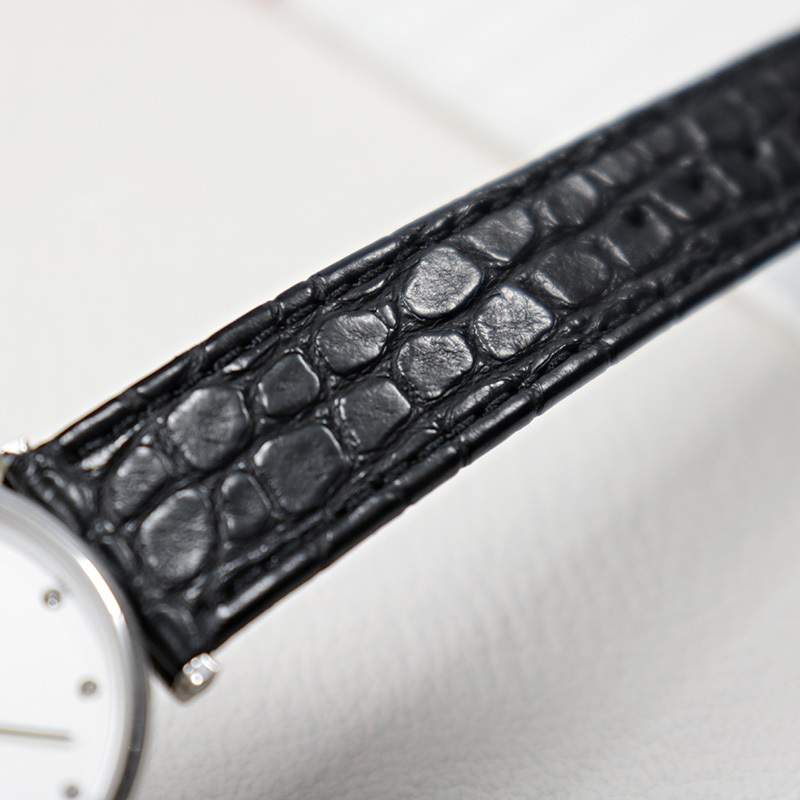 จระเข้บางสายหนังแท้สําหรับ Lon - Cartier Watch Santos บทวิจารณ์และราคา