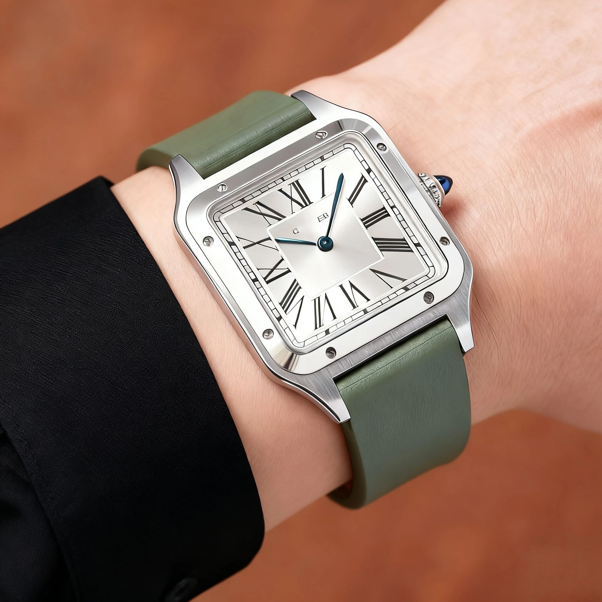 สายนาฬิกายาง FKM แบบปลดเร็ว ขน - Cartier Watch Santos บทวิจารณ์และราคา