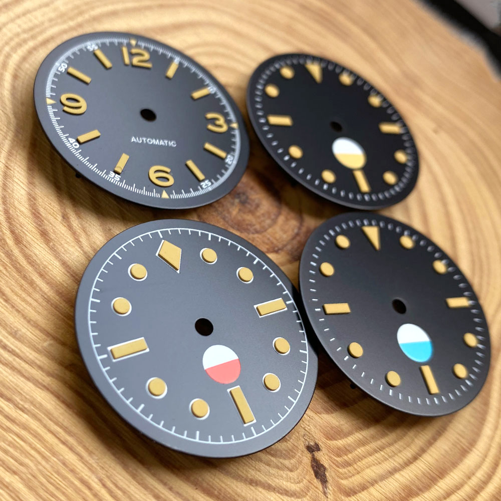 Vintage สีดํา MOD นาฬิกา Dial  - Luminous Dial Face บทวิจารณ์และราคา