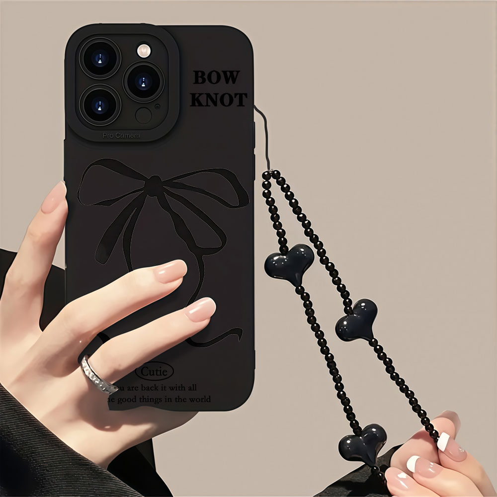 เคสโทรศัพท์ลายโบว์สีดำสไตล์ Y2 - Samsung Galaxy Strap บทวิจารณ์และราคา