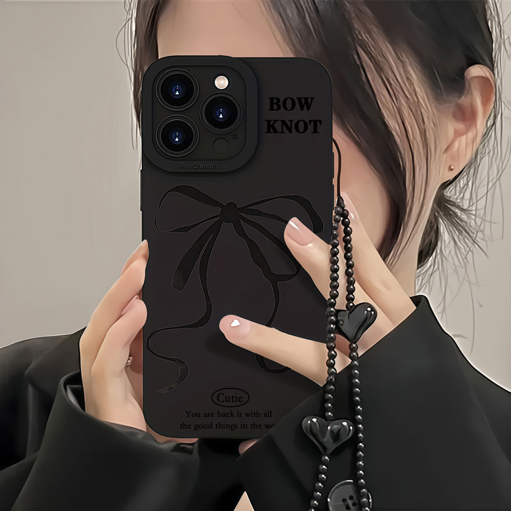 เคสโทรศัพท์ลายโบว์สีดำสไตล์ Y2 - Samsung Galaxy Strap บทวิจารณ์และราคา