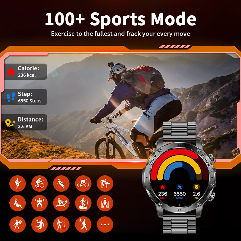 ใหม่ 1000mAh แบตเตอรี่สมาร์ทวอ - Smartwatch Running Watches For Men บทวิจารณ์และราคา