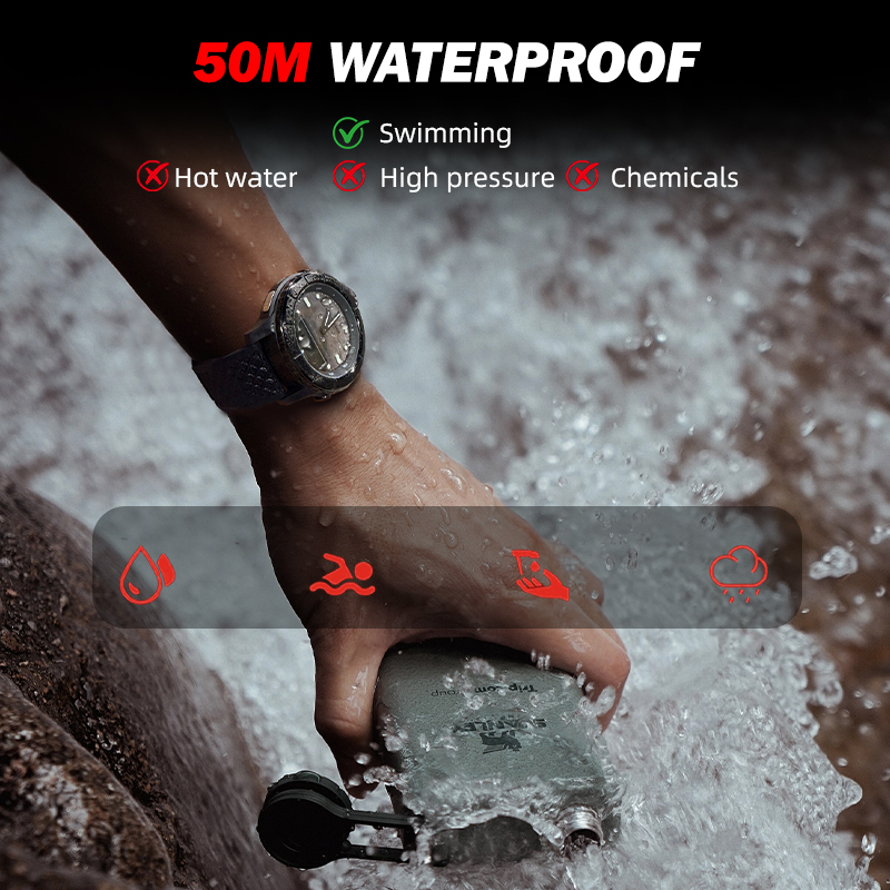 นาฬิกาดิจิตอลคาร์บอนไฟเบอร์สำห - Altimeter Compass Watch บทวิจารณ์และราคา