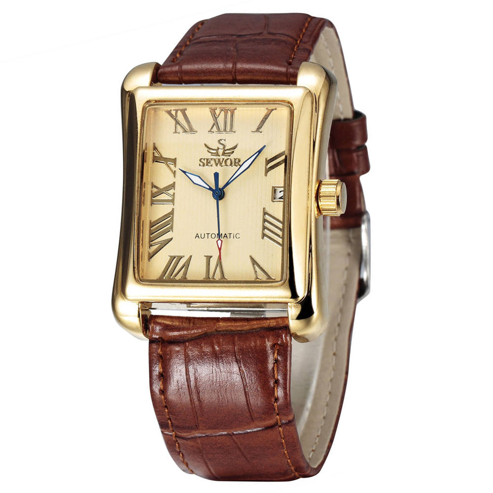 SEWOR แบรนด์หรูผู้ชายนาฬิกาทอง - Cartier Watch Santos บทวิจารณ์และราคา