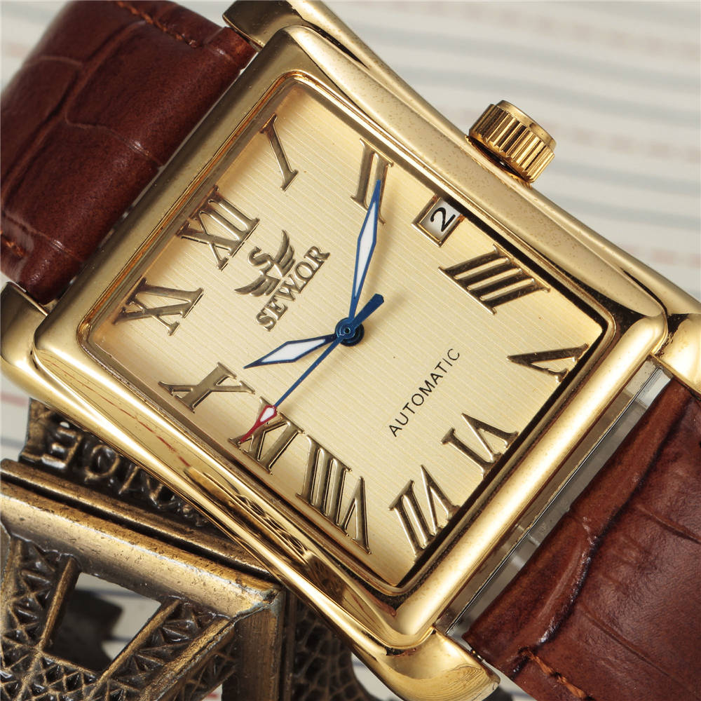 SEWOR แบรนด์หรูผู้ชายนาฬิกาทอง - Cartier Watch Santos บทวิจารณ์และราคา