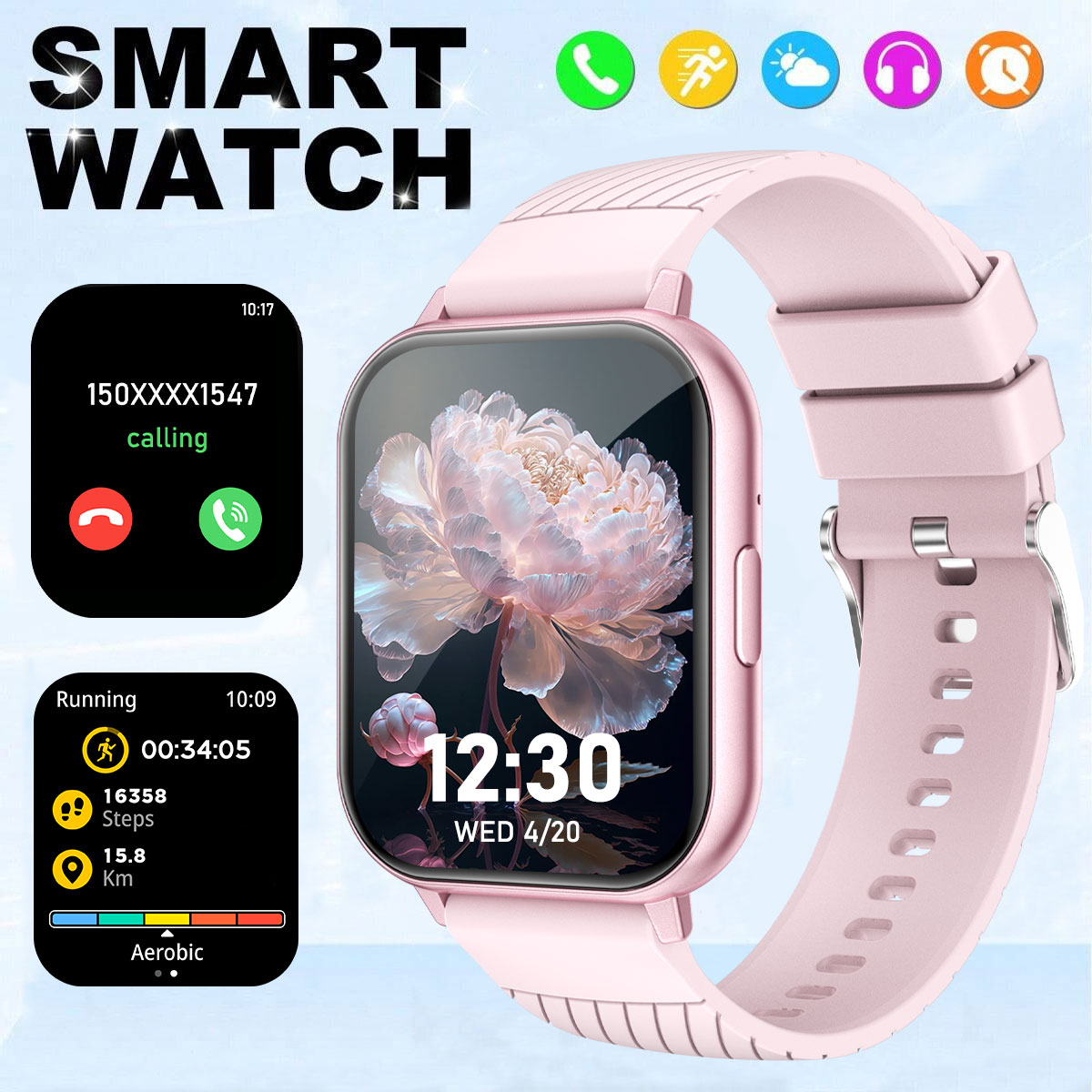 นาฬิกาอัจฉริยะมัลติฟังก์ชั่น ห - Smartwatch Watches Wallpaper บทวิจารณ์และราคา