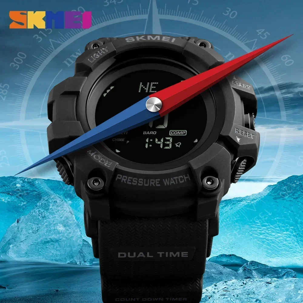SKMEI นาฬิกาข้อมือดิจิตอลสำหรั - Altimeter Compass Watch บทวิจารณ์และราคา