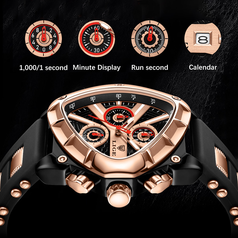นาฬิกาข้อมือผู้ชาย LIGE แฟชั่น - Smartwatch Army Watches For Men บทวิจารณ์และราคา