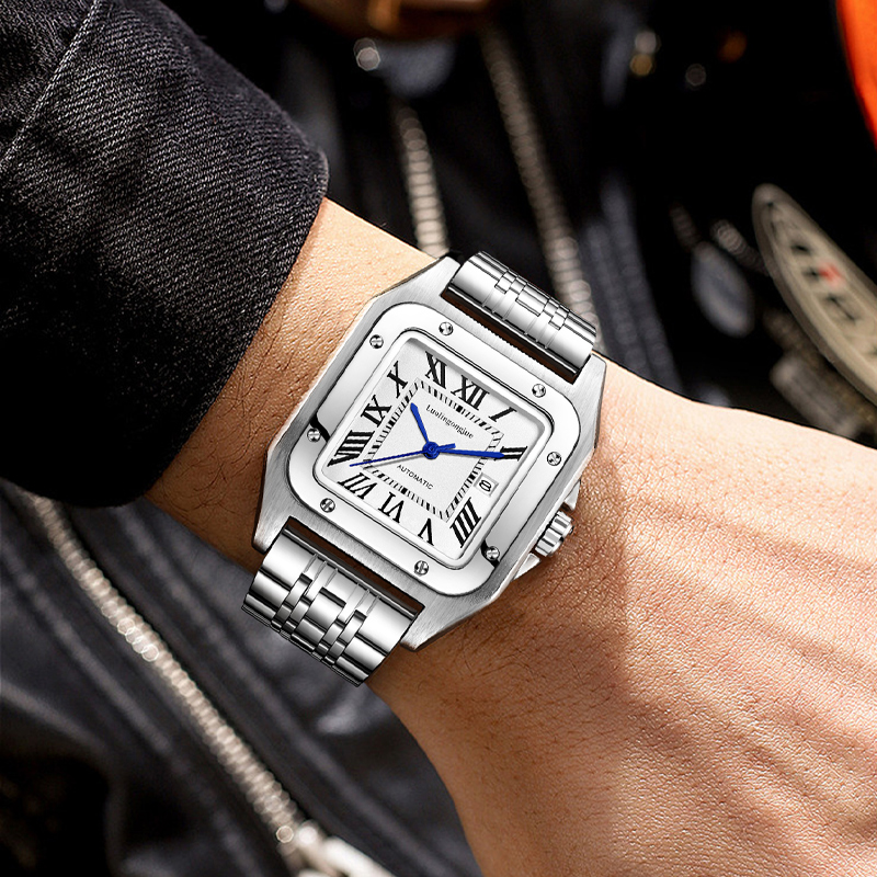 นาฬิกาข้อมือกลไกอัตโนมัติทรงสี - Cartier Watch Santos บทวิจารณ์และราคา
