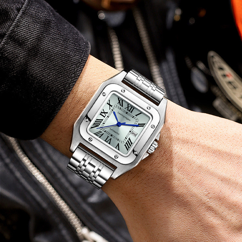 นาฬิกาข้อมือกลไกอัตโนมัติทรงสี - Cartier Watch Santos บทวิจารณ์และราคา