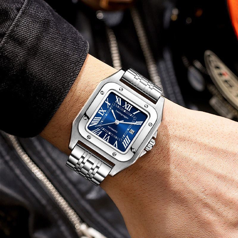 นาฬิกาข้อมือกลไกอัตโนมัติทรงสี - Cartier Watch Santos บทวิจารณ์และราคา