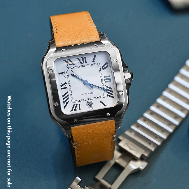 สายนาฬิกาหนังขนาด 19 มม. 21 มม - Cartier Watch Santos บทวิจารณ์และราคา