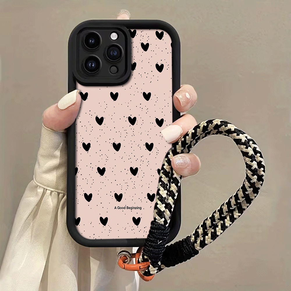 เคสโทรศัพท์ลายหัวใจสีดำพร้อมสา - Samsung Galaxy Strap บทวิจารณ์และราคา