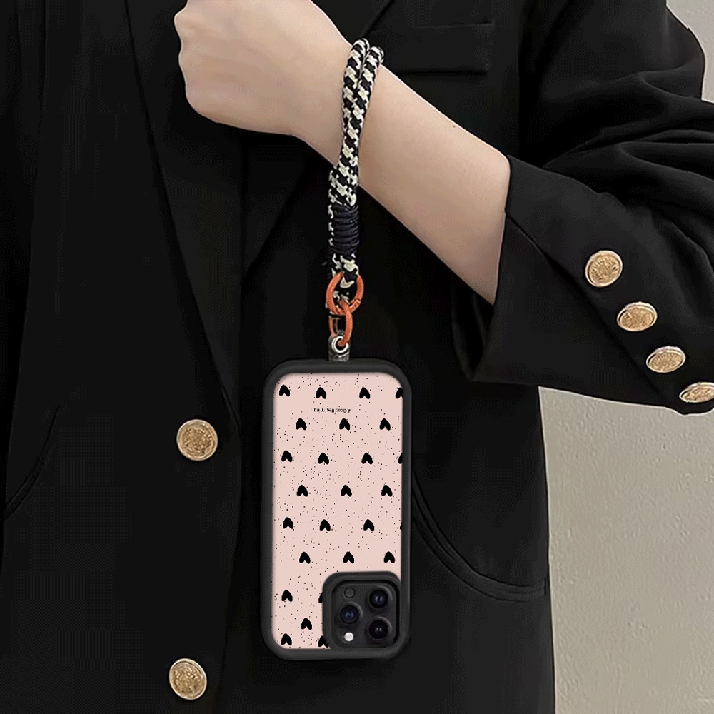 เคสโทรศัพท์ลายหัวใจสีดำพร้อมสา - Samsung Galaxy Strap บทวิจารณ์และราคา