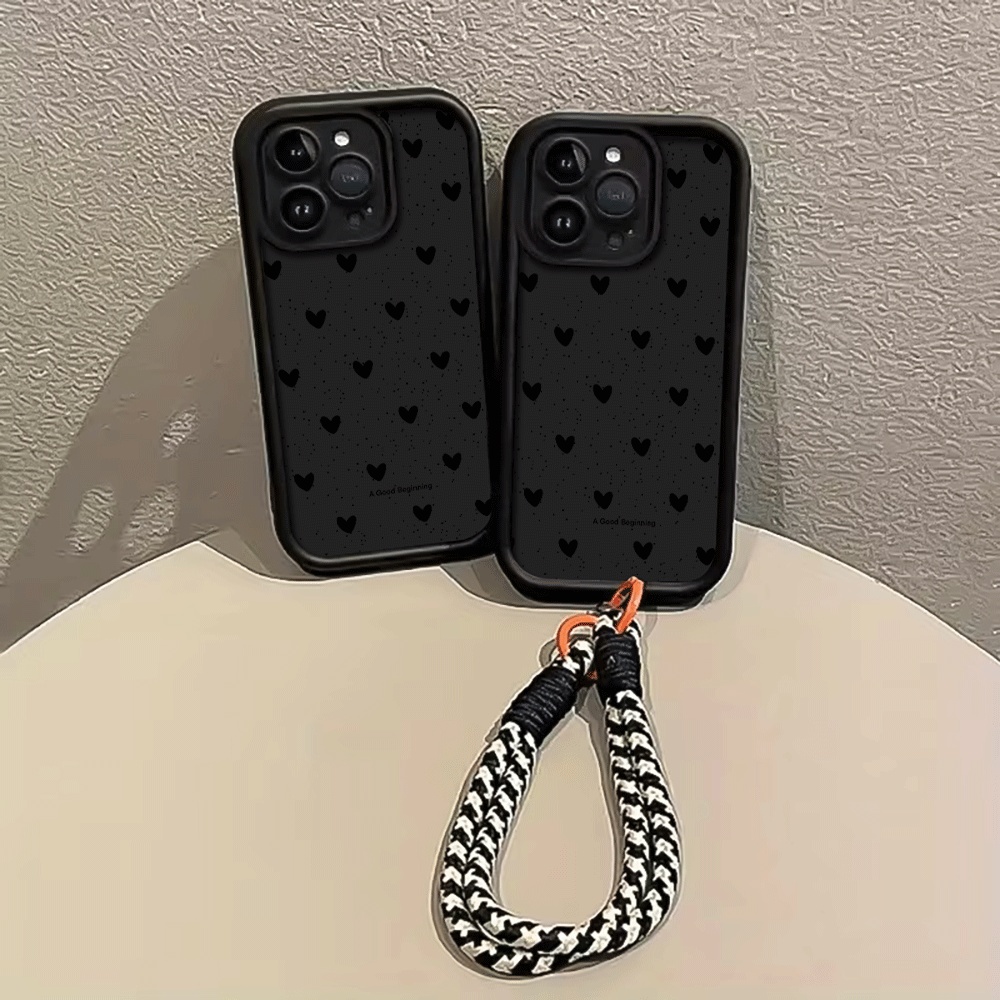 เคสโทรศัพท์ลายหัวใจสีดำพร้อมสา - Samsung Galaxy Strap บทวิจารณ์และราคา