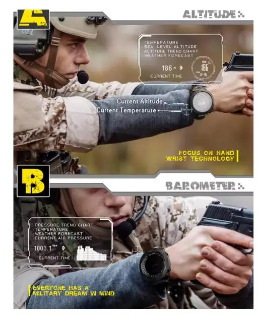 ใหม่ NORTH EDGE นาฬิกาดิจิตอลส - Altimeter Compass Watch บทวิจารณ์และราคา