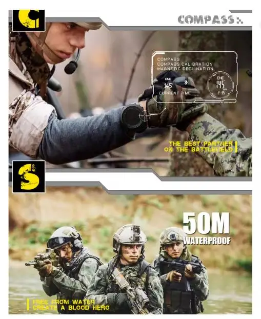 ใหม่ NORTH EDGE นาฬิกาดิจิตอลส - Altimeter Compass Watch บทวิจารณ์และราคา