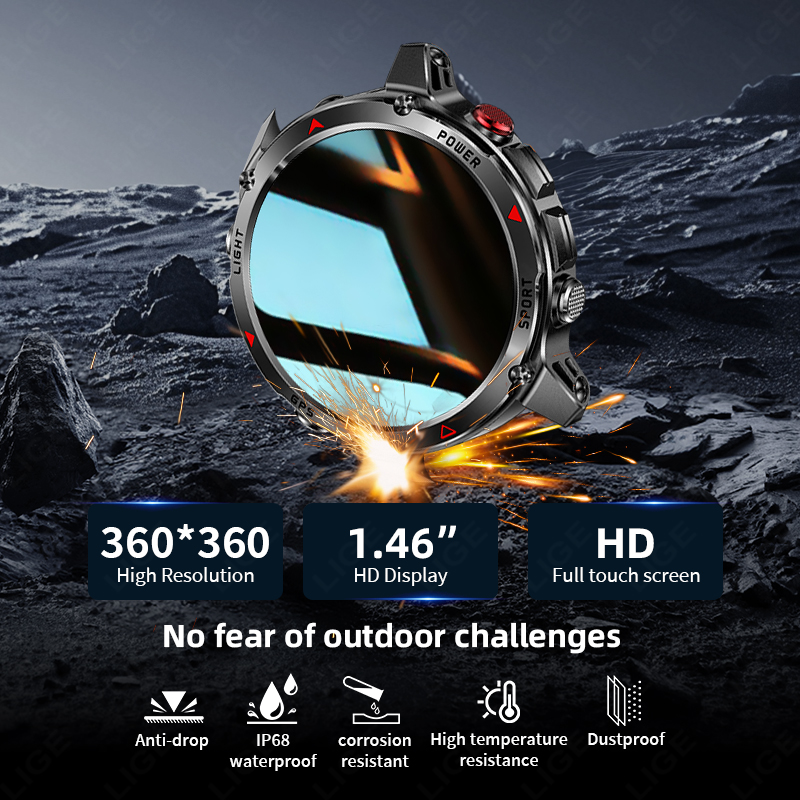 LIGE นาฬิกาสมาร์ทวอทช์ GPS สำห - Smartwatch Running Watches For Men บทวิจารณ์และราคา